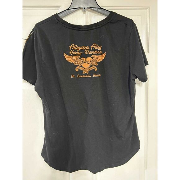 Alligator Alley FL Harley-Davidson Black Ladies XL T-Shirt - Picture 3 of 5